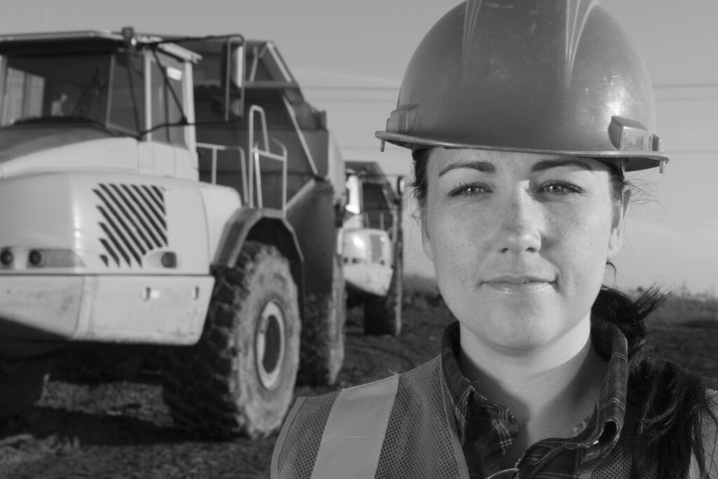 Serious Female Construction Woker